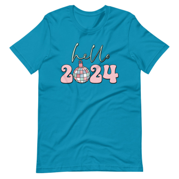 Hello 2024 New Years Party Unisex T-Shirt1